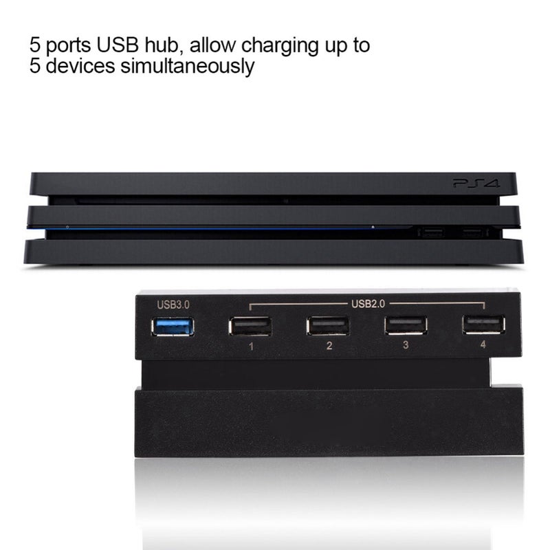 ZERONE USB 3.0/2.0 Expansion Hub, 5 Ports USB Splittter with LED Indicators - Includes 4 USB 2.0 Port and 1 USB 3.0 Port- Fit for Gaming Console - Image 1